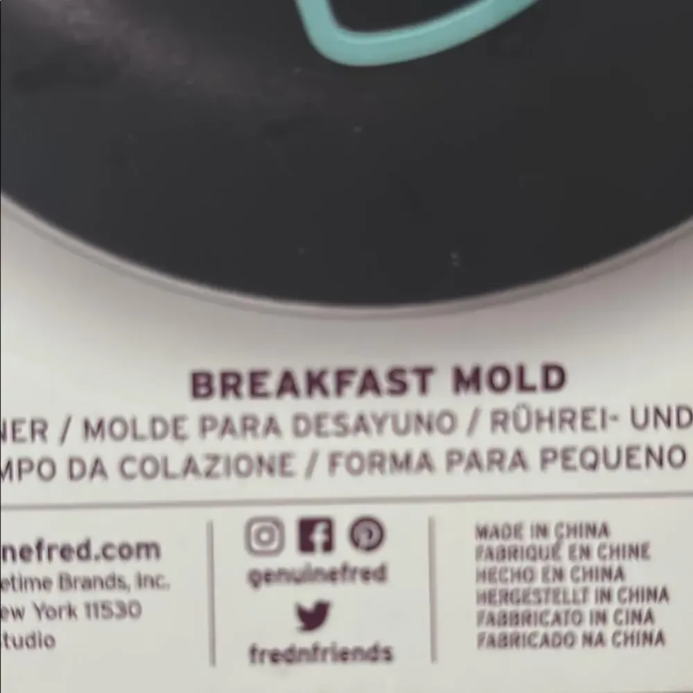 Fred Blue and Pink Unicorn Breakfast Mold